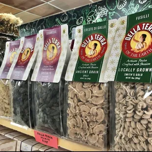 Della Terra Pasta available in every shape &amp; flavor, dried or frozen.