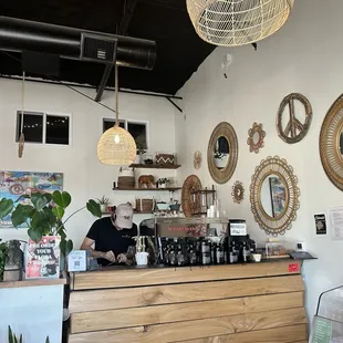 Inside coffee area