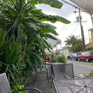 Covered outdoor seating