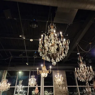 Chandeliers in the main room