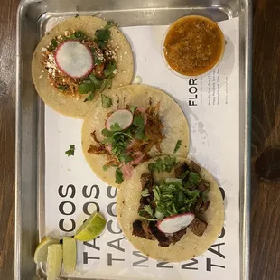 Three tacos