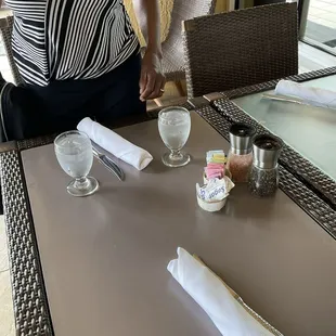 Shaded outdoor seating