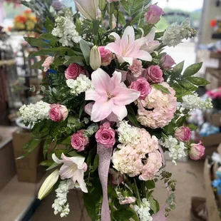 Pastels--beautiful arrangement for a special remembrance