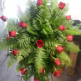 Standing easel funeral tribute. Simple and to the point.