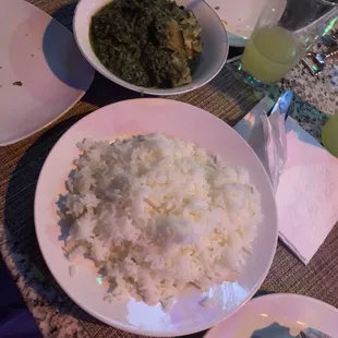 Ndolé and rice - another tasty choice