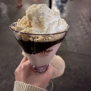 Chocolate strawberry peanut butter sundae