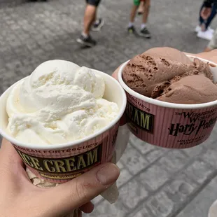 Earl grey and lavender (left) and chocolate chili (right)