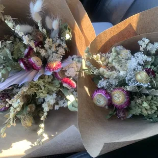 Medium and Small bouquets. Beautiful!