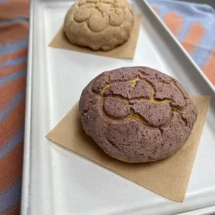 Strawberry Hibiscus Concha and Churro Concha