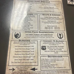 Menu went up a lot