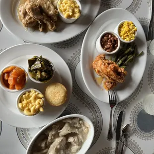 Smothered chicken, yammed chicken, Chicken and Dumplings Friday Special