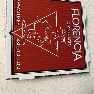 Pizza box and logo