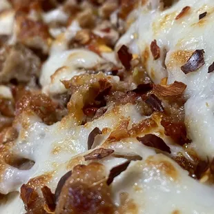 Sausage mushroom and onion