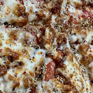 Deep dish Pepperoni sausage mushroom onion