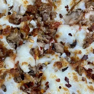 Sausage mushroom and onion