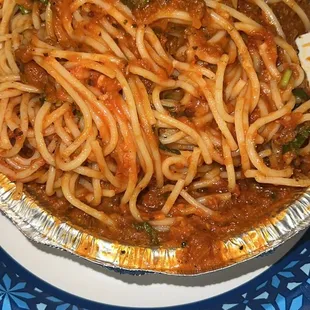 Spaghetti with meat sauce