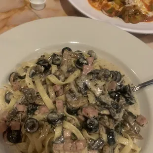 Fettuccine Carbonara Sausage and Peppers Pasta