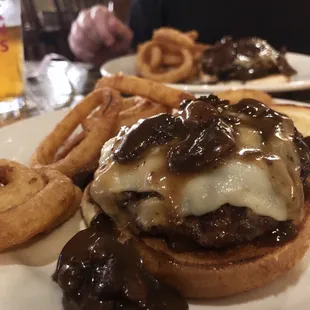 Mushroom and Swiss Burger
