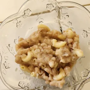 This is the pasta fasul I was served last night. Where was the broth, pasta,  veggies, taste. Very bland and disappointing
