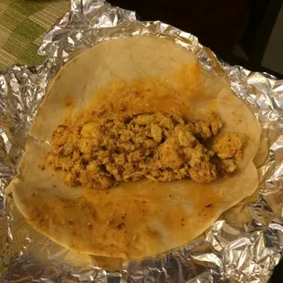 Chorizo. Greasy and good.