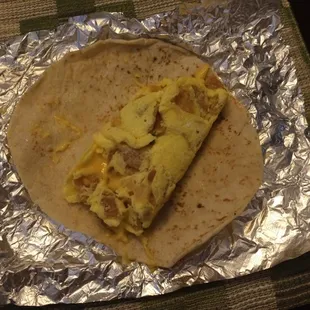 Migas. My fav. Added cheese, really needed it or it would&apos;ve been to dry.