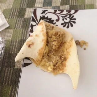 Chorizo taco. Couldn&apos;t get pic before husband took a bite.