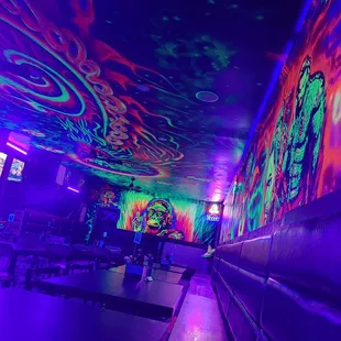 Inside lots of seating