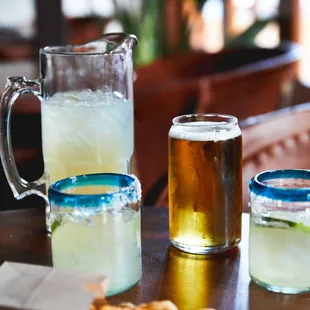 Pitchers of margaritas and beer are always on deck.