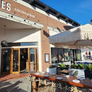 Cheerful outdoor seating