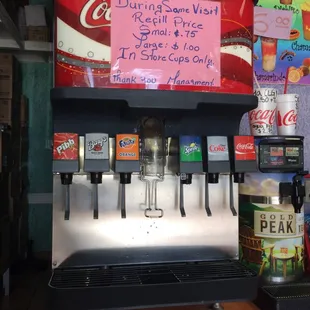 They charge for soda refills!