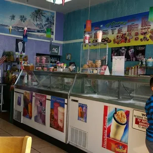 Order at counter &amp; they'll call you up when it's ready.  They have ice cream, crepes, sandwiches &amp; more!