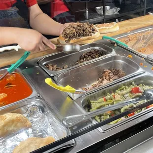 a variety of food items