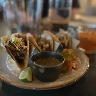 3 Tacos (Grilled Pescado, Carne Asada, Carnitas)
