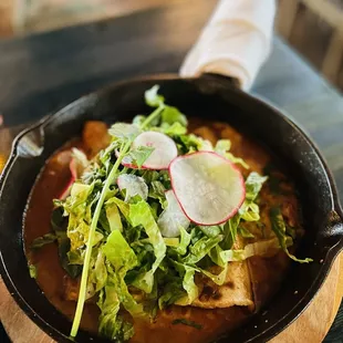 Enchiladas Rojas de Pato Duck Confit