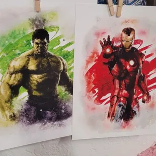 Posters of marvel characters