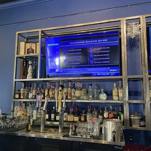 a large television screen