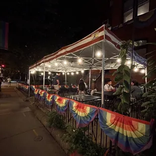 outdoor seating area