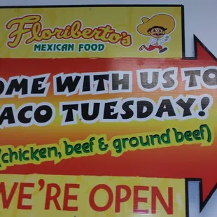 They have taco Tuesday don't miss them