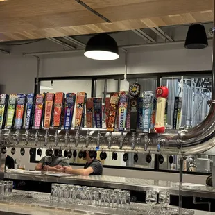 Bar's beer taps