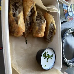 Cheesesteak egg rolls