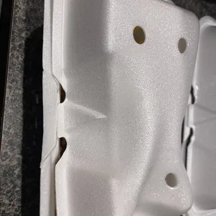 My melted take out container (disturbing esp since needed to pay $3 for takeout fee).