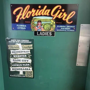 Ladies room door