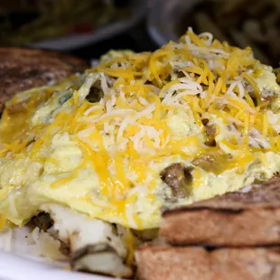 scrambled eggs and toast