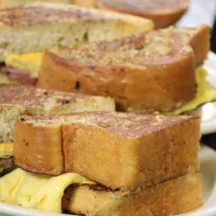 a plate of sandwiches
