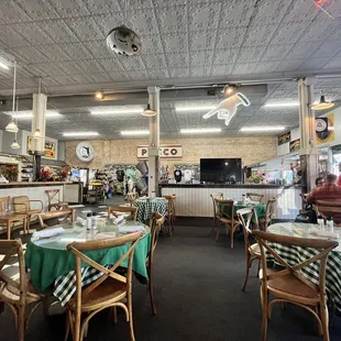 Inside seating and shop area