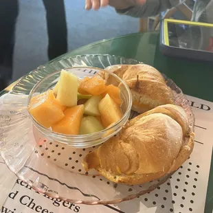 Kids grilled cheese croissant