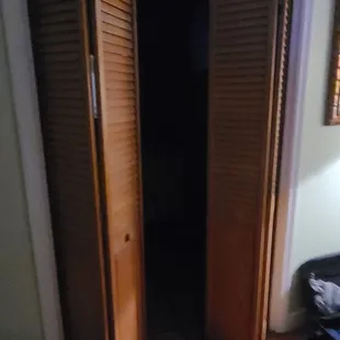 Closet doors for bathroom doors.