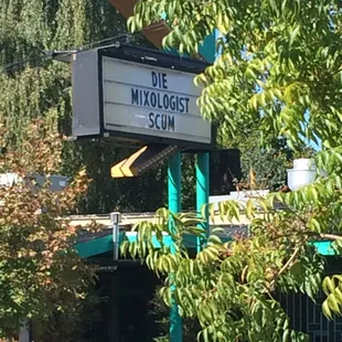 This is what is on their marquis today. Kinda scary. We decided to keep driving...