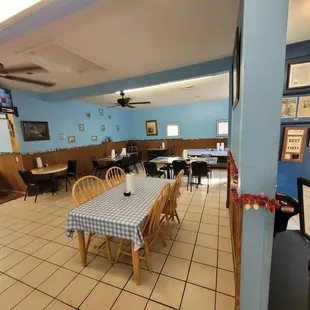 the dining room of a restaurant