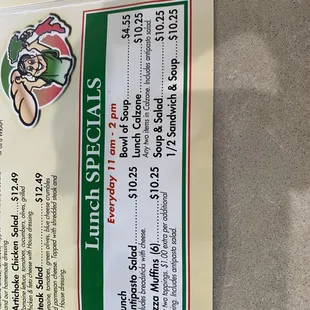 Lunch specials